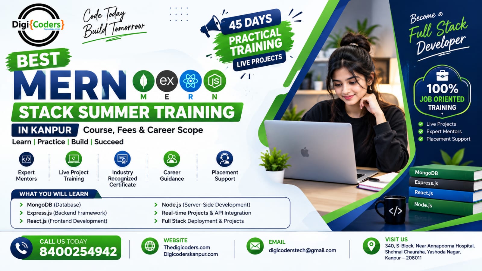 MERN Stack Summer Training in Kanpur: Learn Full-Stack Web Development