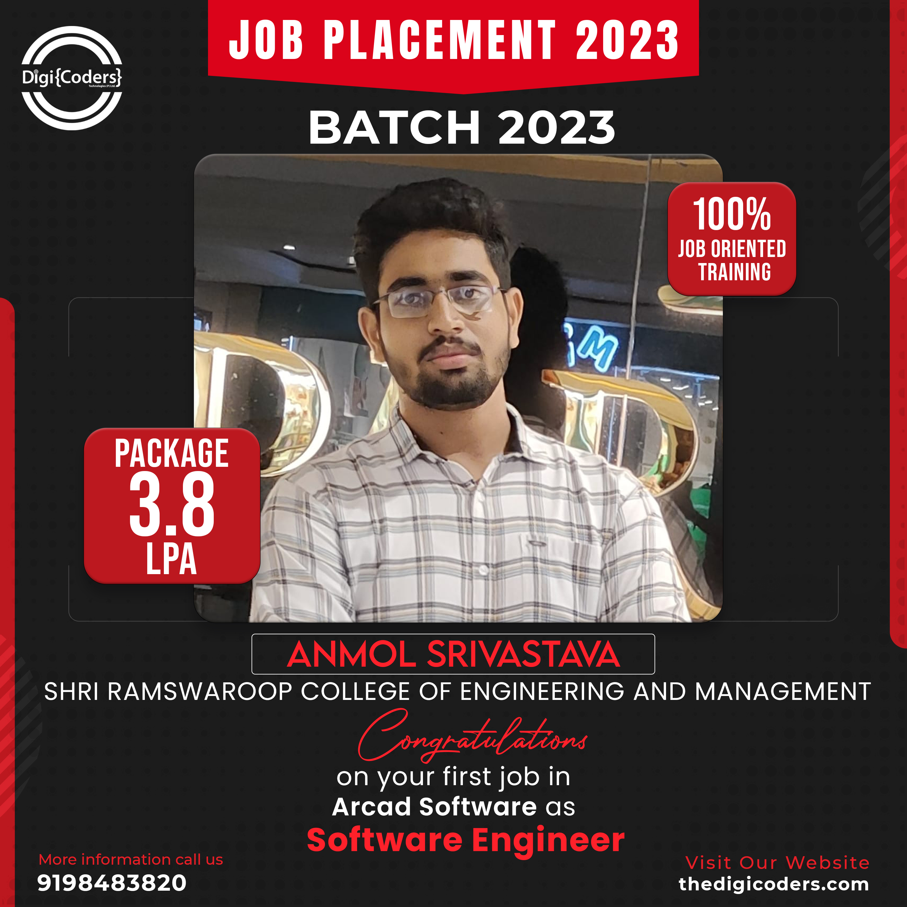 Shining Star Student Placement - DigiCoders Technologies - Record 268