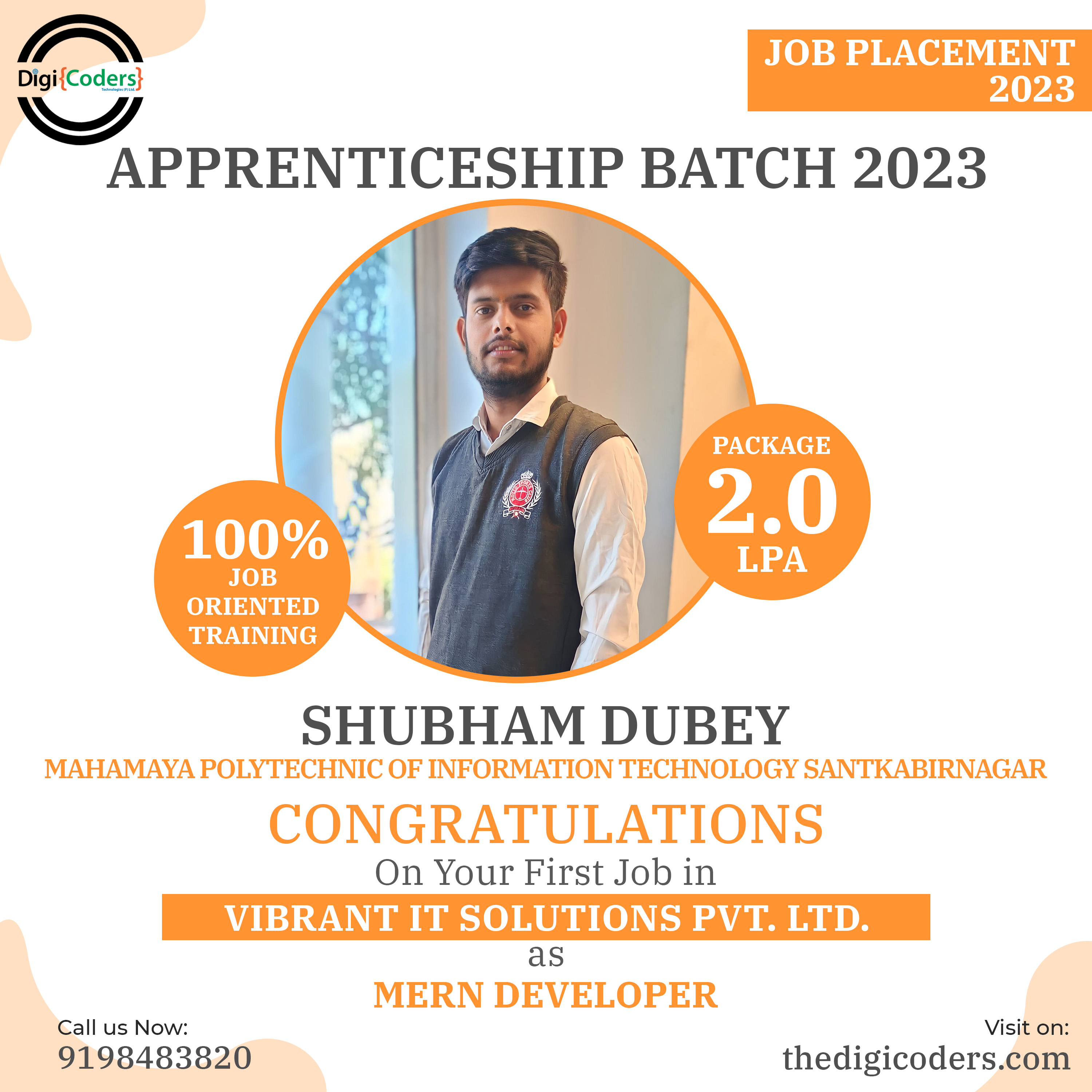 Shining Star Student Placement - DigiCoders Technologies - Record 271