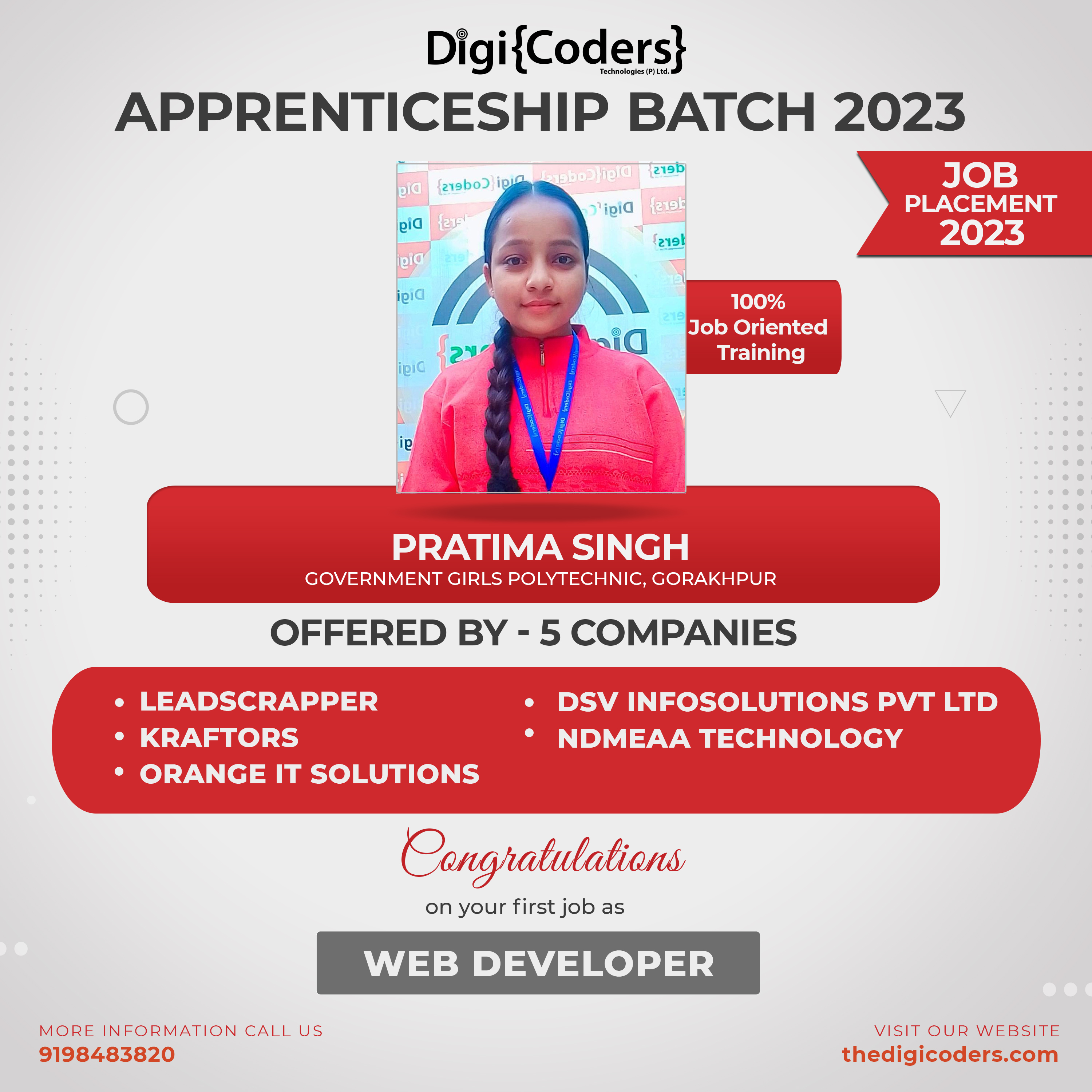 Shining Star Student Placement - DigiCoders Technologies - Record 272