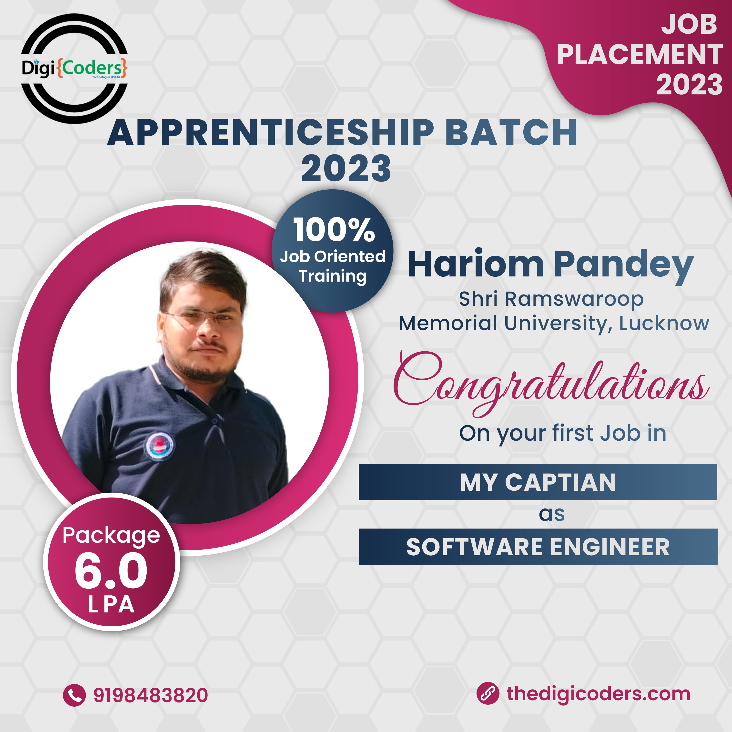 Shining Star Student Placement - DigiCoders Technologies - Record 275