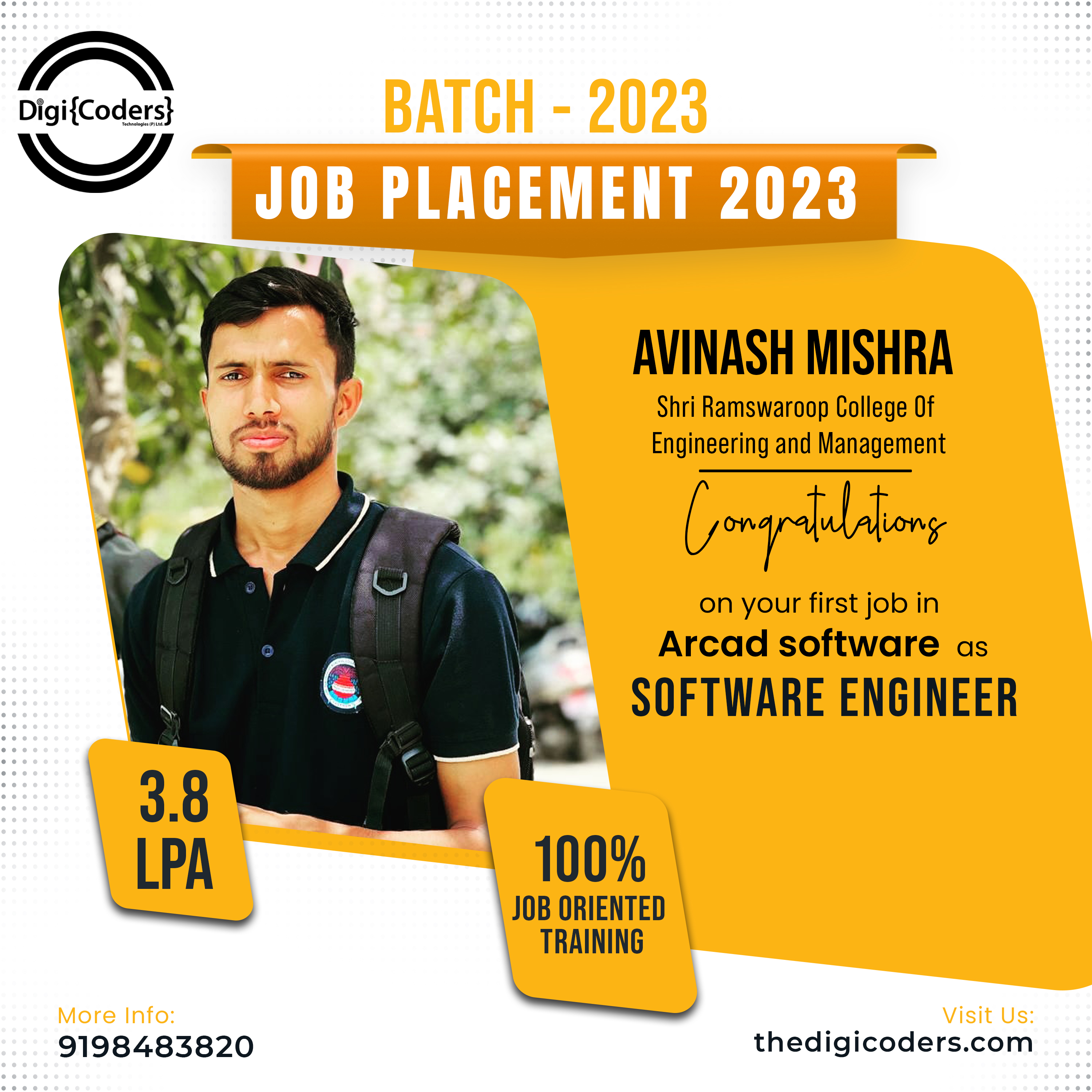 Shining Star Student Placement - DigiCoders Technologies - Record 280